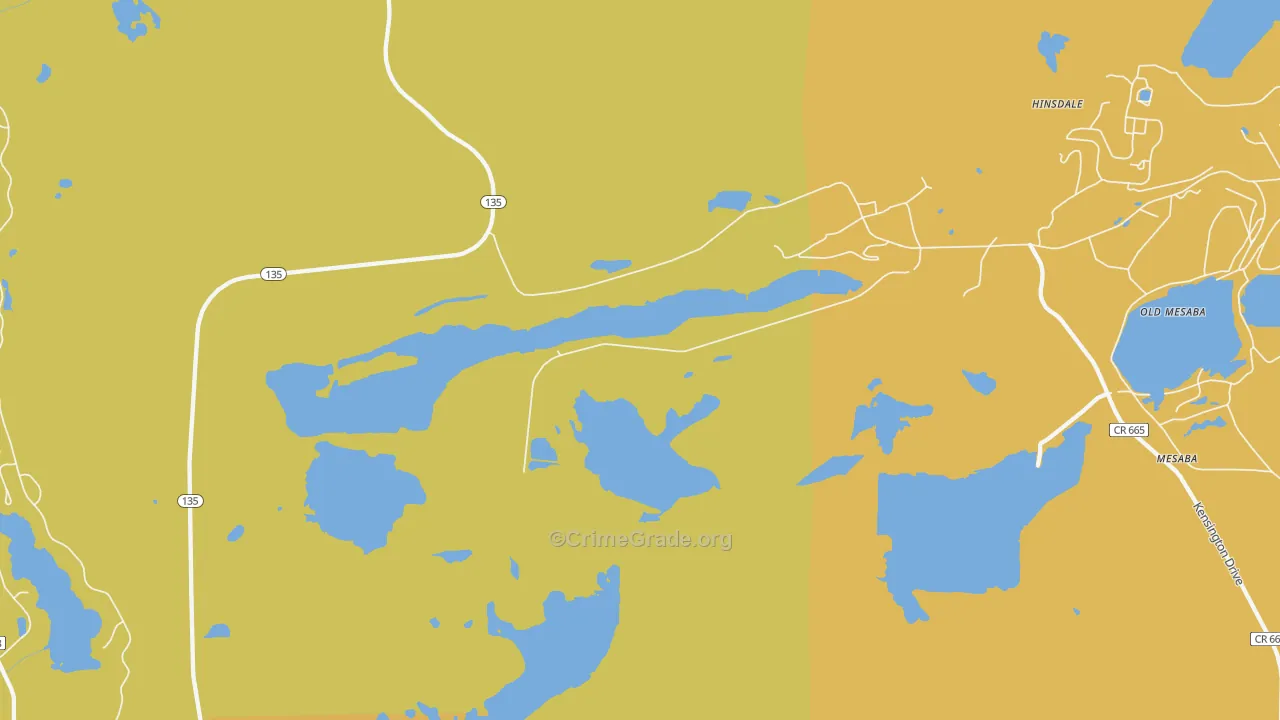 Colby, MN Map of Vehicle Theft Rates