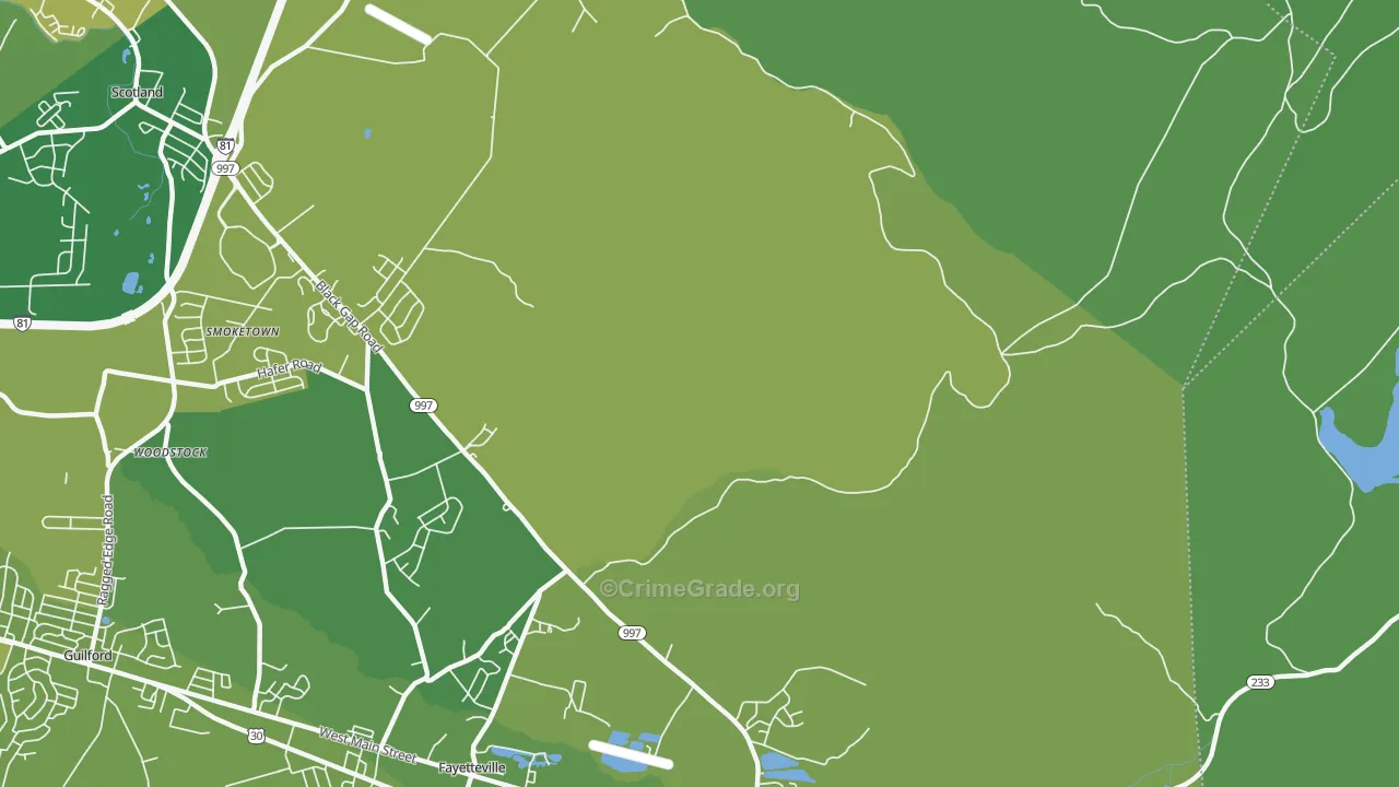 Cold Spring, PA Map of Vehicle Theft Rates