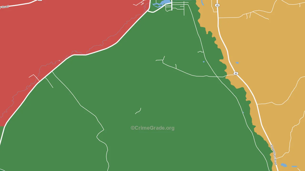 Colegrove, PA Map of Vehicle Theft Rates