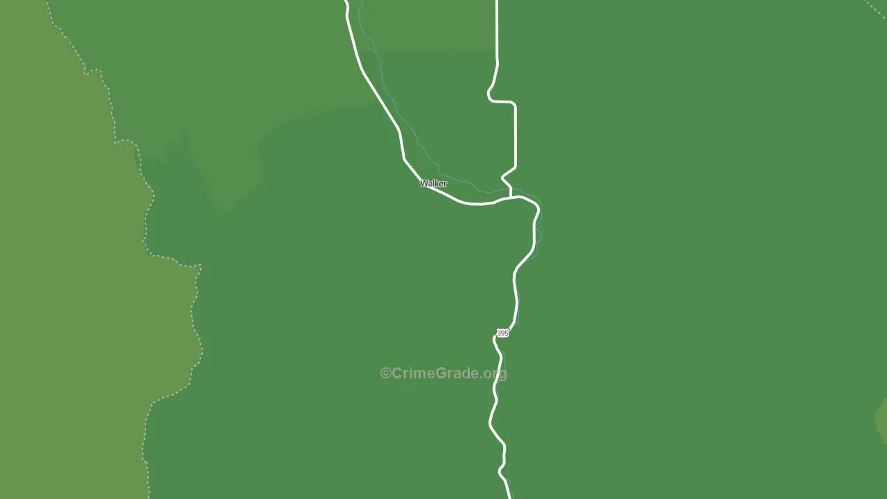 Coleville, CA Map of Vehicle Theft Rates