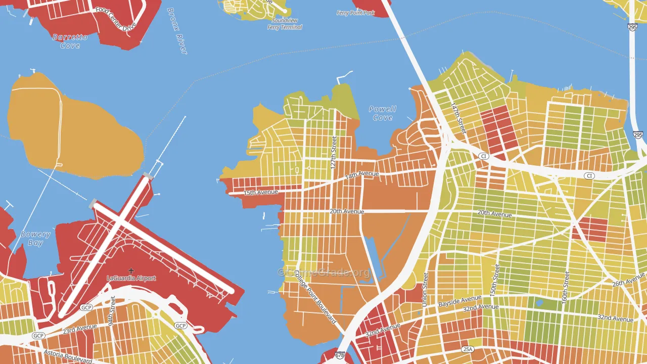 College Point, Queens, NY Map of Vehicle Theft Rates