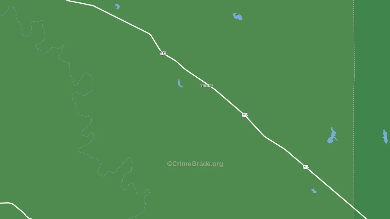 Colony, WY Map of Vehicle Theft Rates