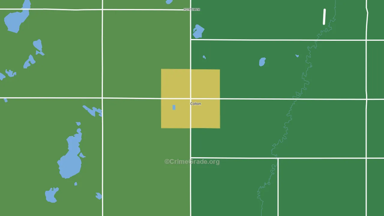 Colton, SD Map of Vehicle Theft Rates