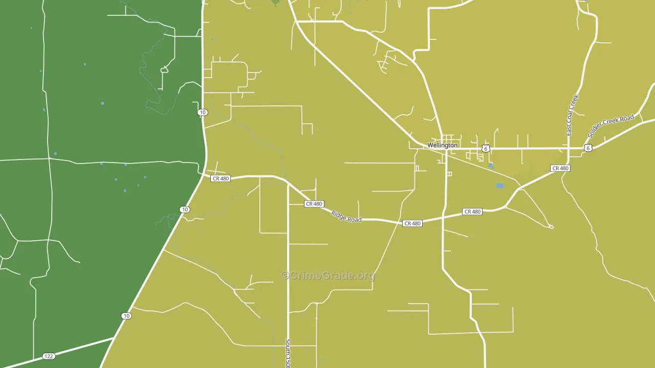 Columbia, UT Map of Vehicle Theft Rates