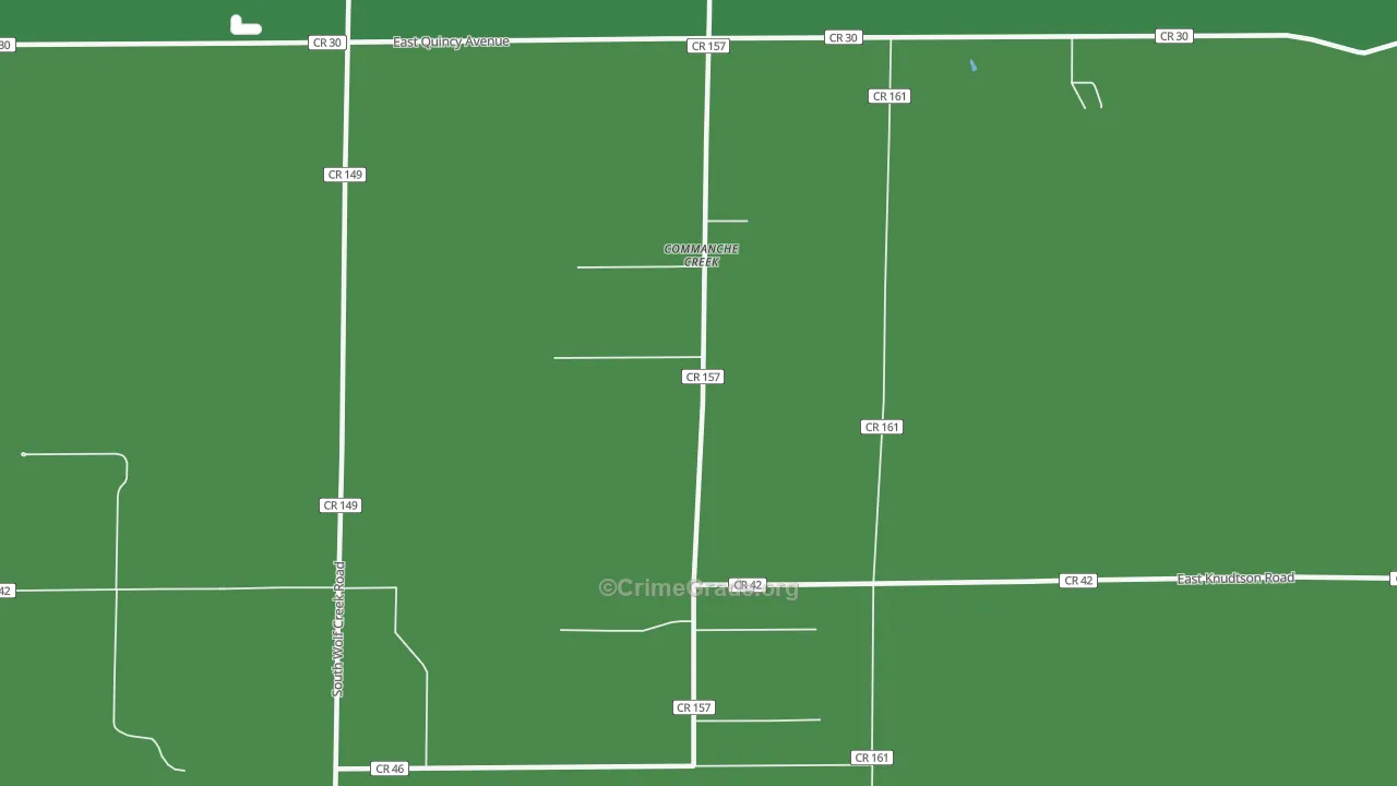 Comanche Creek, CO Map of Vehicle Theft Rates