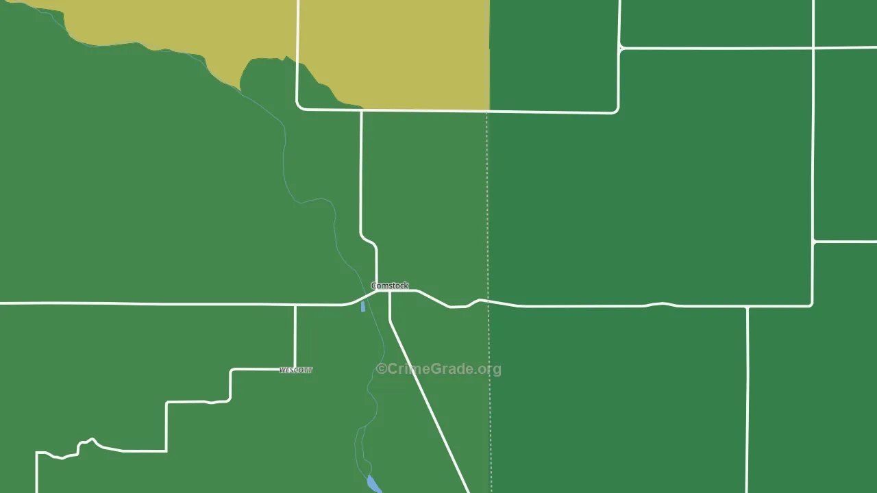 Comstock, NE Map of Vehicle Theft Rates