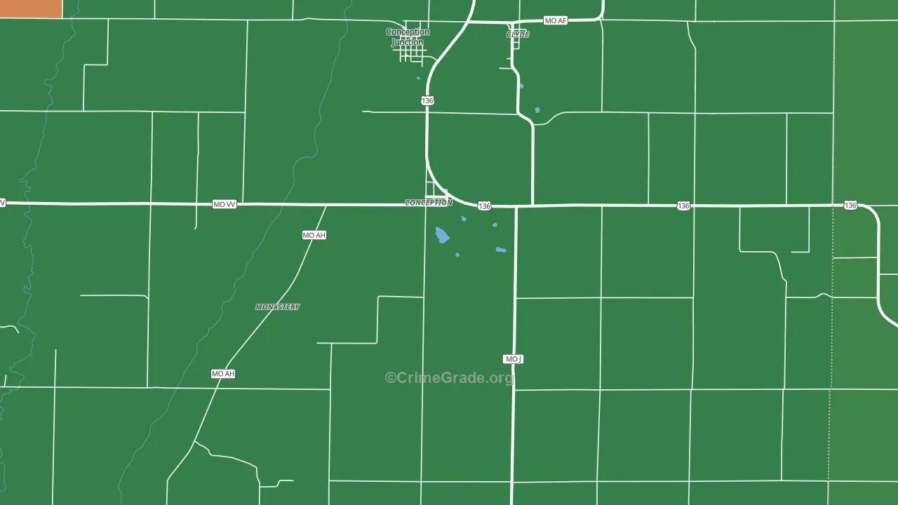 Conception, MO Map of Vehicle Theft Rates