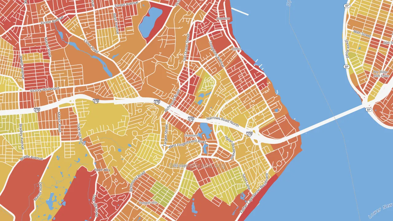 Concord, Staten Island, NY Map of Vehicle Theft Rates