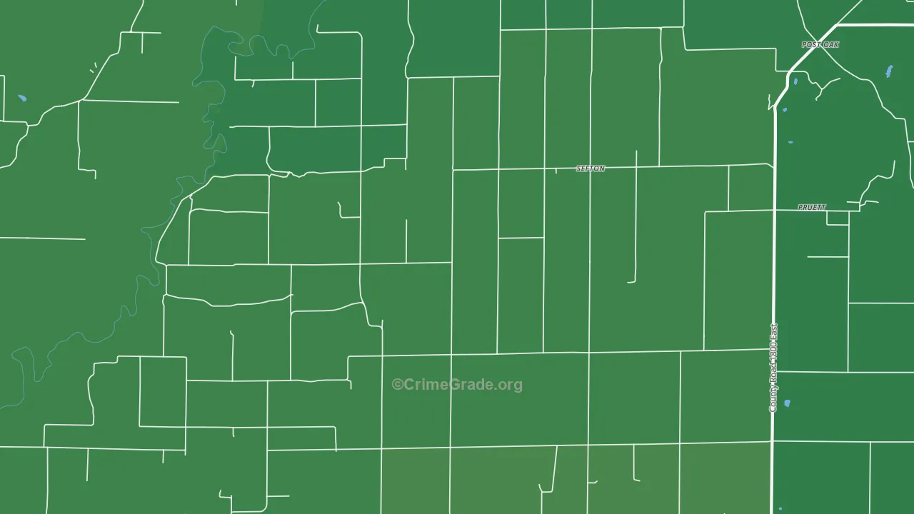 Confidence, IL Map of Vehicle Theft Rates