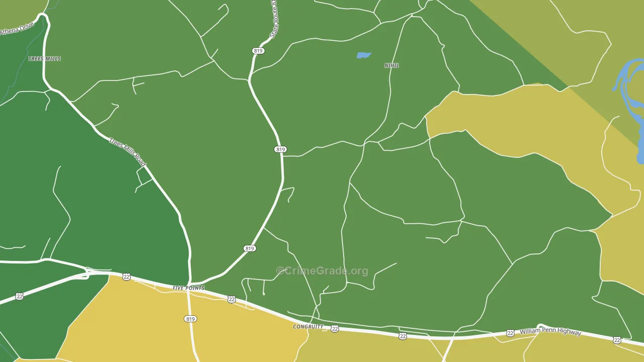 Congruity, PA Map of Vehicle Theft Rates