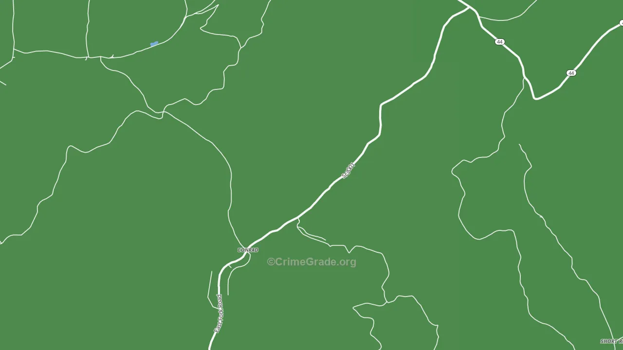 Conrad, PA Map of Vehicle Theft Rates