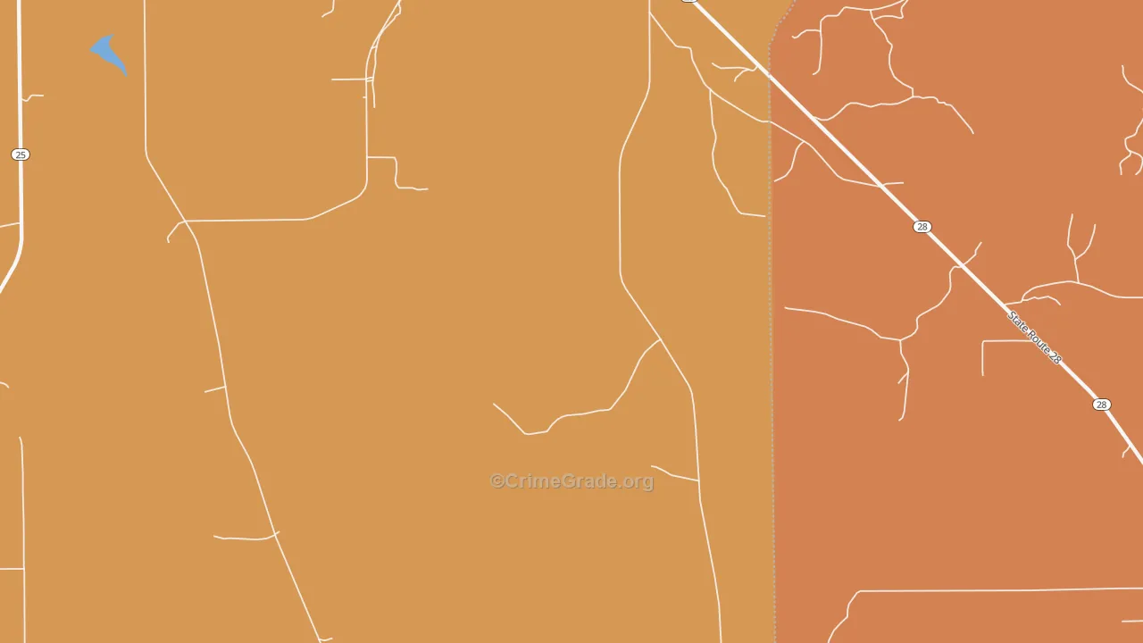 Consul, AL Map of Vehicle Theft Rates