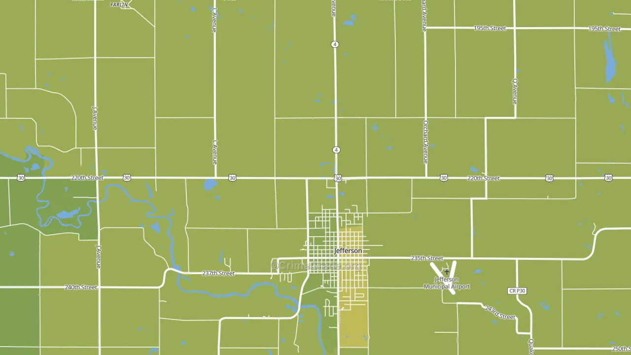 Cooper, IA Map of Vehicle Theft Rates