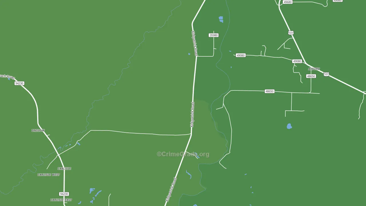 Copalis Crossing, WA Map of Vehicle Theft Rates