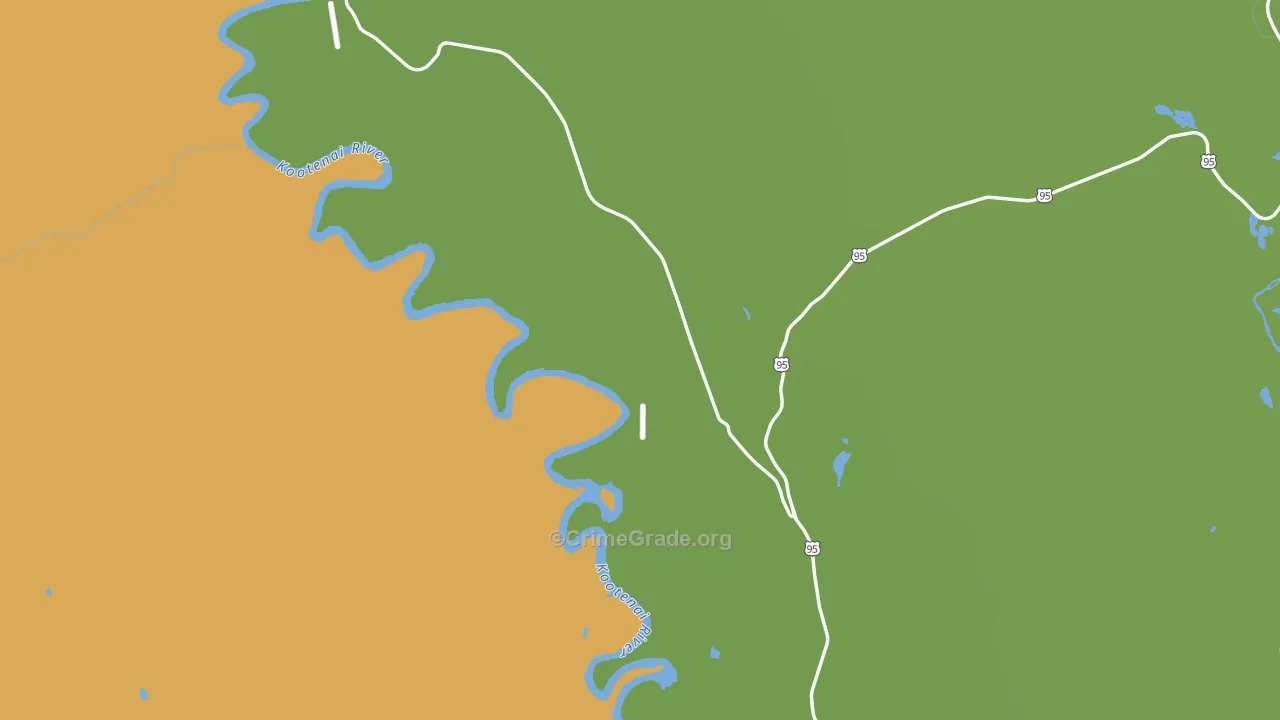 Copeland, ID Map of Vehicle Theft Rates
