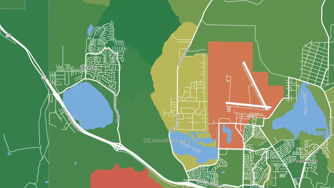 Copperfield, NV Map of Vehicle Theft Rates