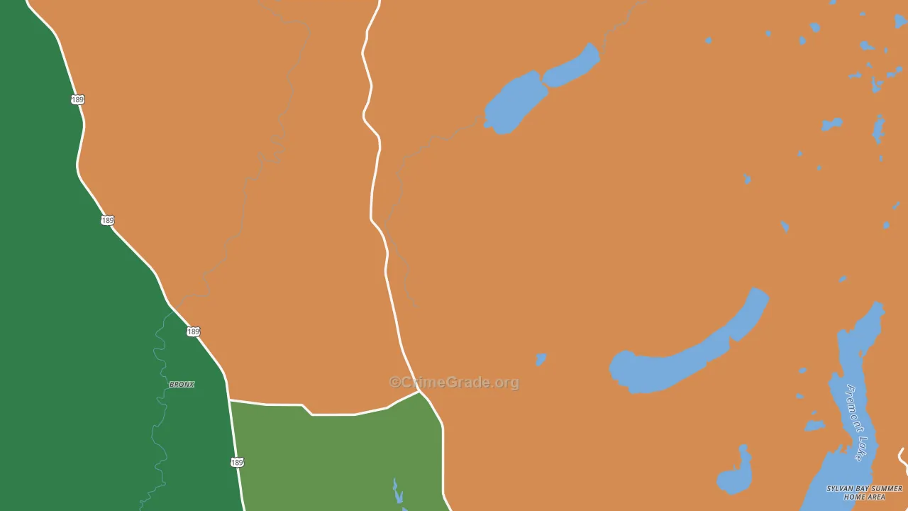 Cora, WY Map of Vehicle Theft Rates