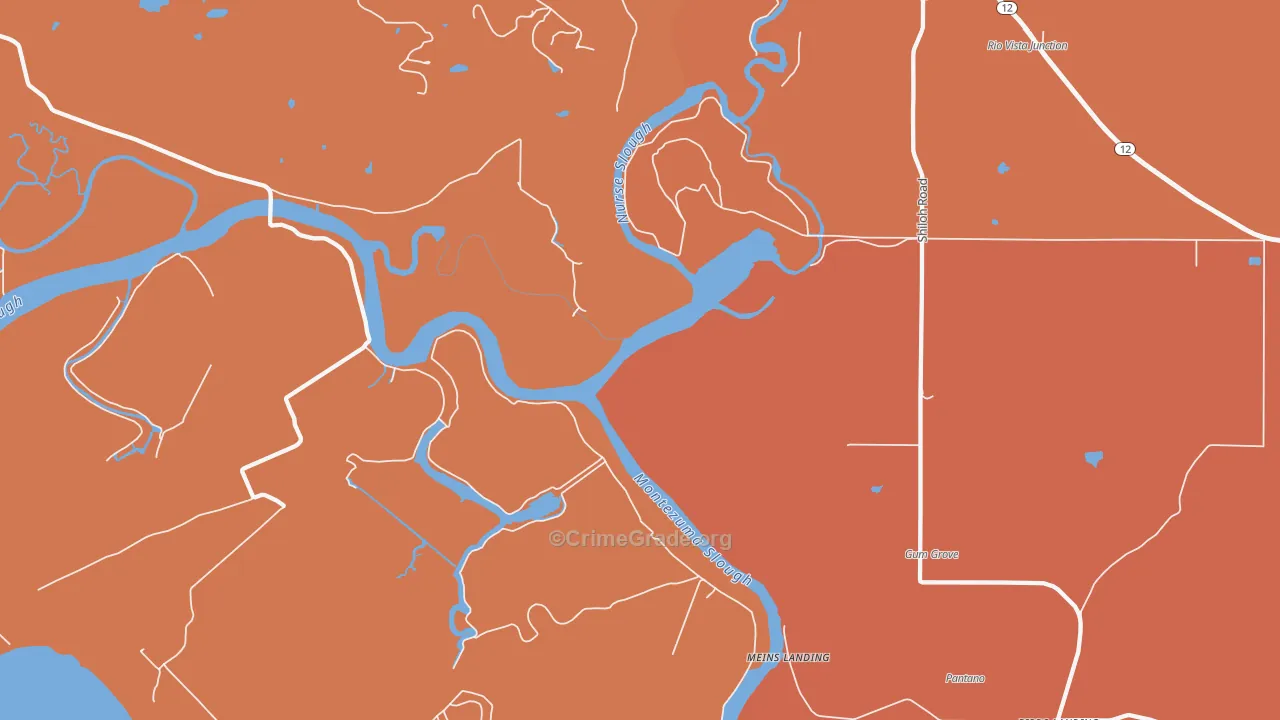 Cordelia, CA Map of Vehicle Theft Rates