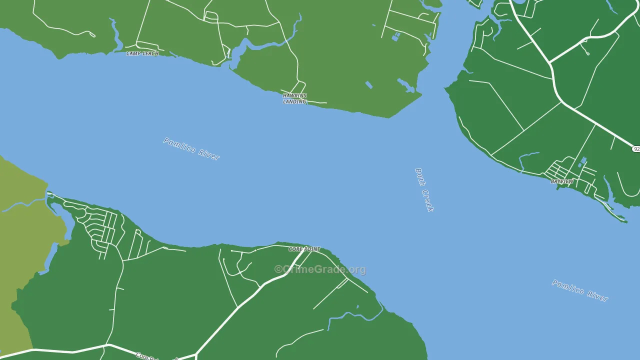 Core Point, NC Map of Vehicle Theft Rates