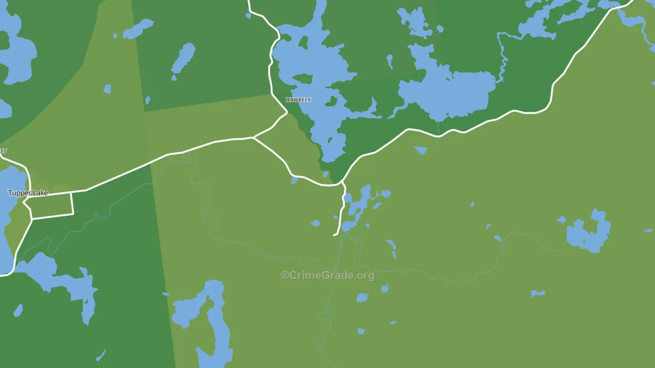 Coreys, NY Map of Vehicle Theft Rates