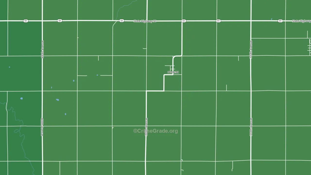 Cornlea, NE Map of Vehicle Theft Rates