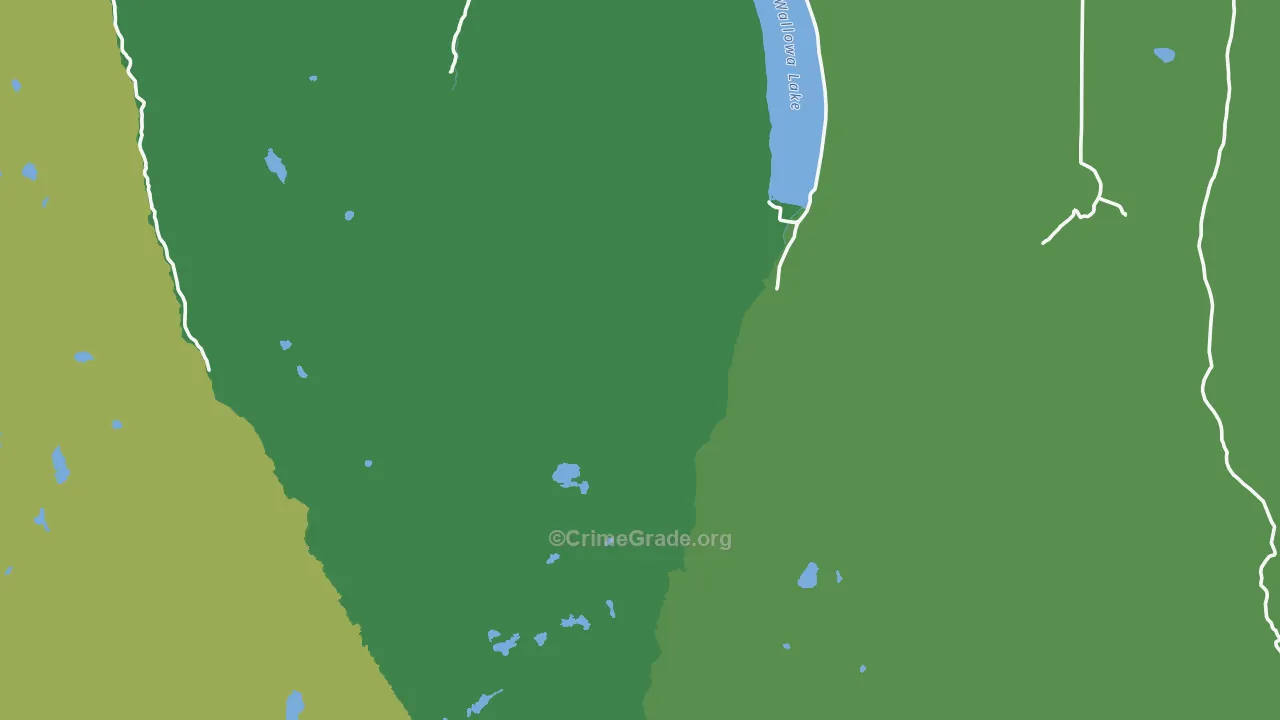 Cornucopia, OR Map of Vehicle Theft Rates