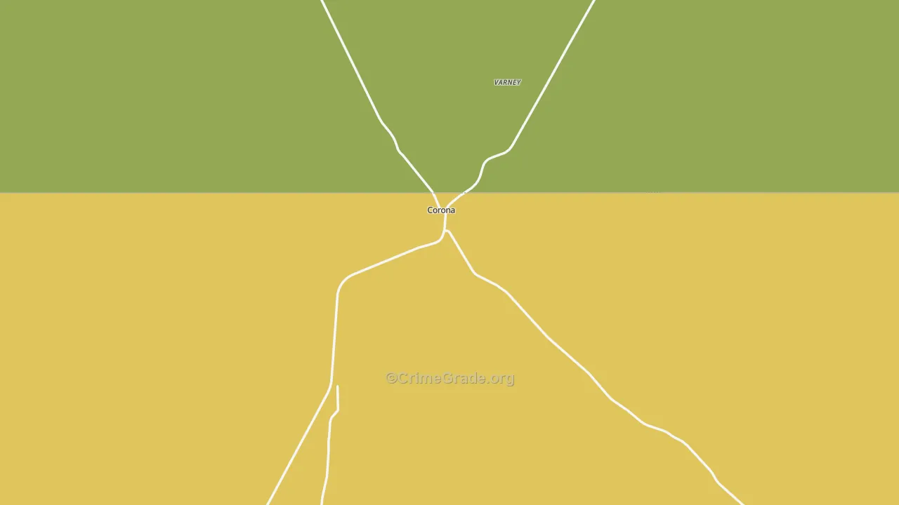 Corona, NM Map of Vehicle Theft Rates