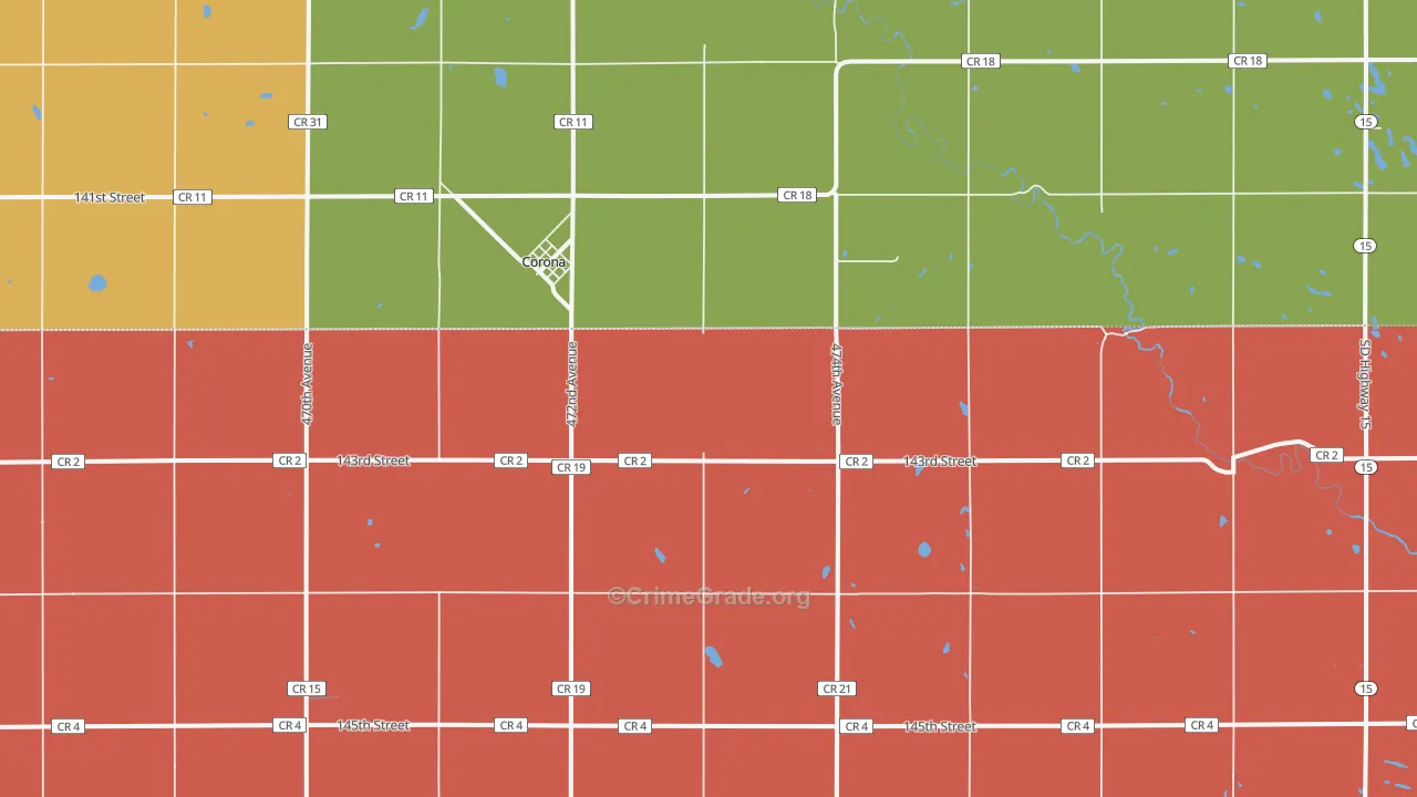 Corona, SD Map of Vehicle Theft Rates
