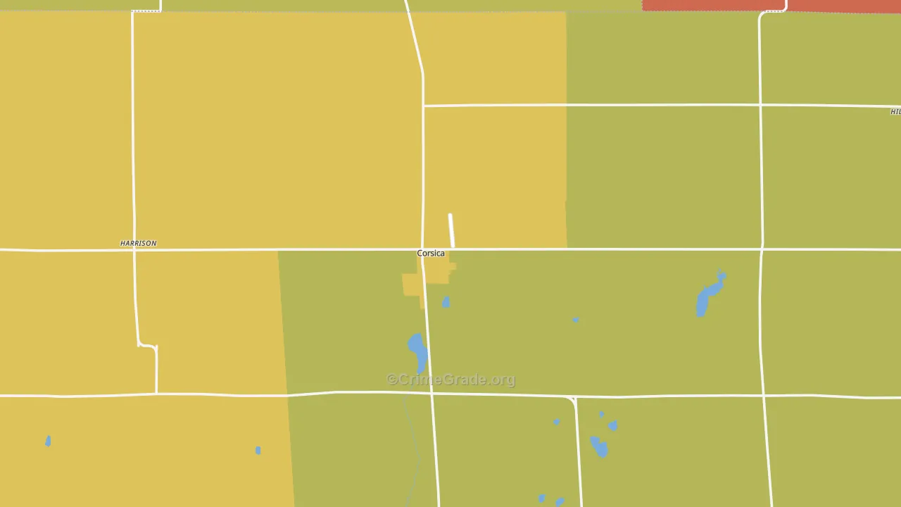 Corsica, SD Map of Vehicle Theft Rates