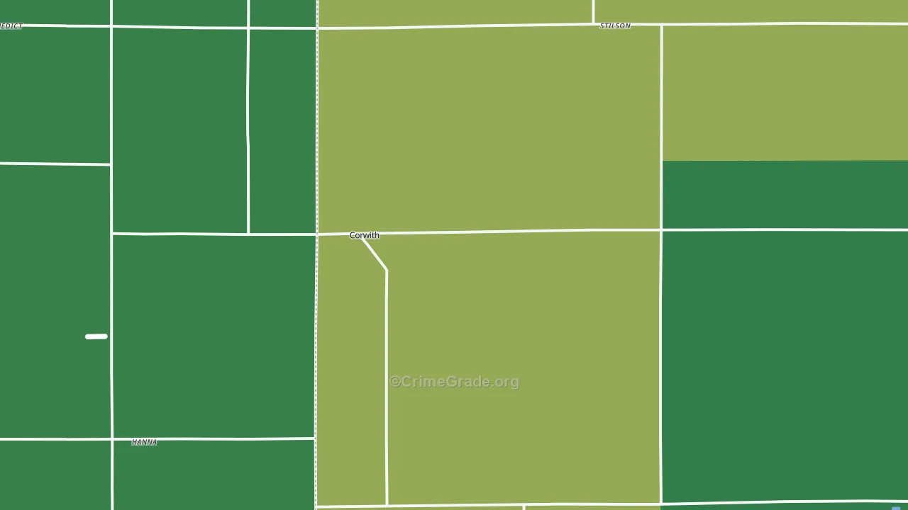 Corwith, IA Map of Vehicle Theft Rates
