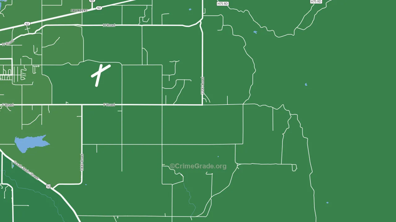 Cory, CO Map of Vehicle Theft Rates