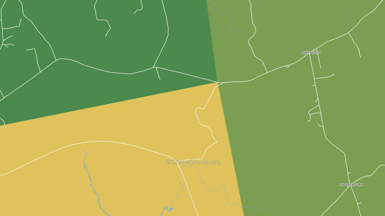 Costigan, ME Map of Vehicle Theft Rates