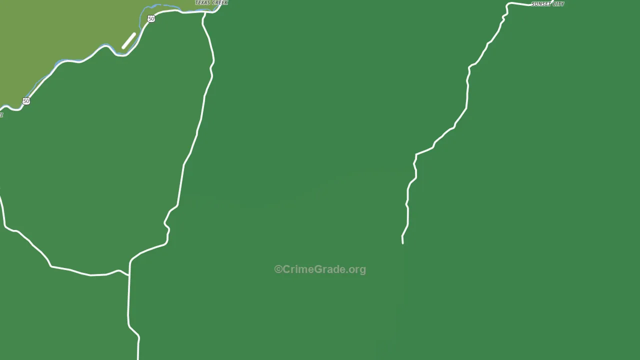Cotopaxi, CO Map of Vehicle Theft Rates