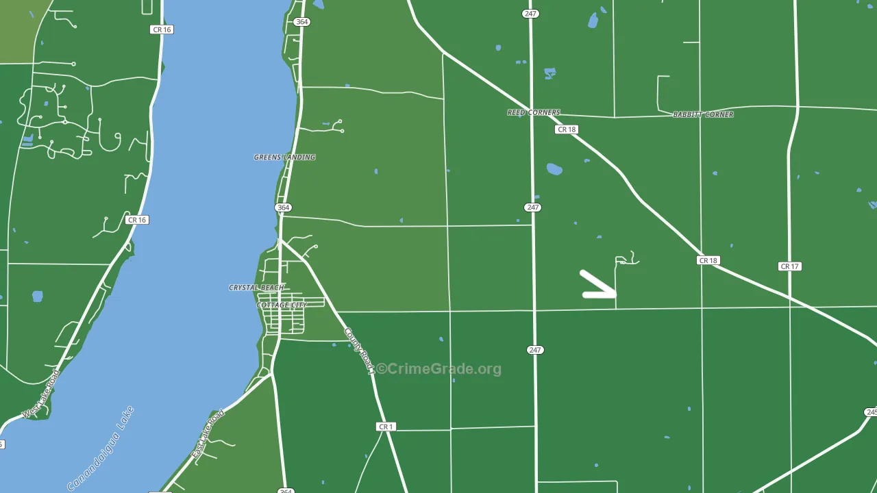 Cottage City, NY Map of Vehicle Theft Rates