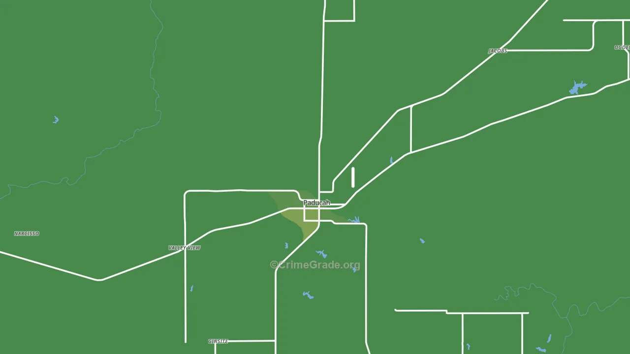 Cottle County, TX Map of Vehicle Theft Rates