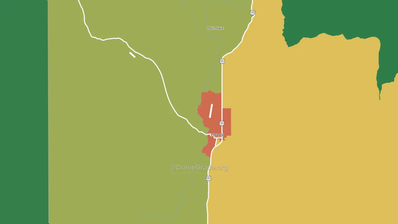Council, ID Map of Vehicle Theft Rates