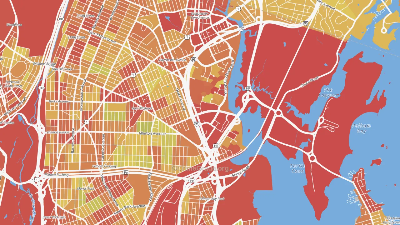 Country Club, Bronx, NY Map of Vehicle Theft Rates