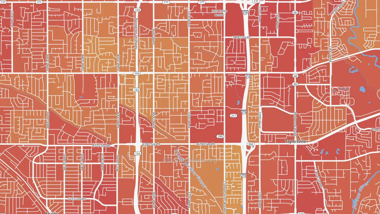 Country Squire Estates, West Valley City, UT Map of Vehicle Theft Rates