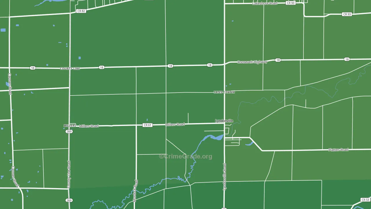 County Line, NY Map of Vehicle Theft Rates