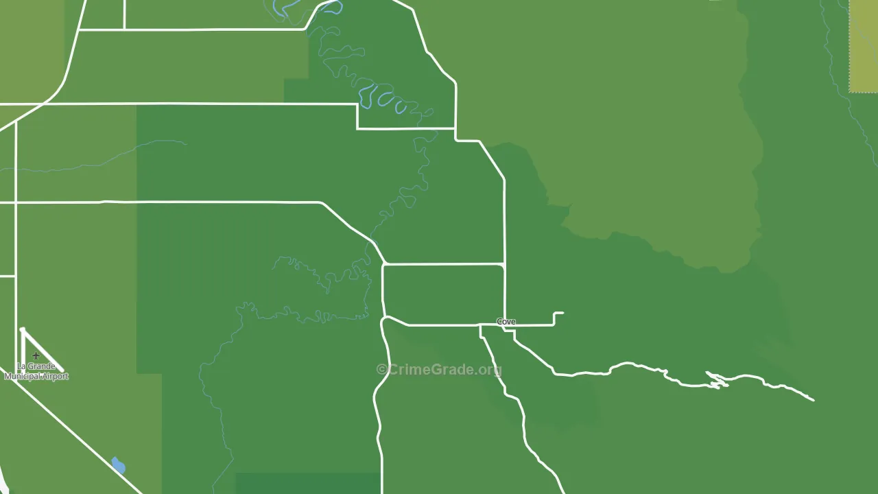 Cove, OR Map of Vehicle Theft Rates