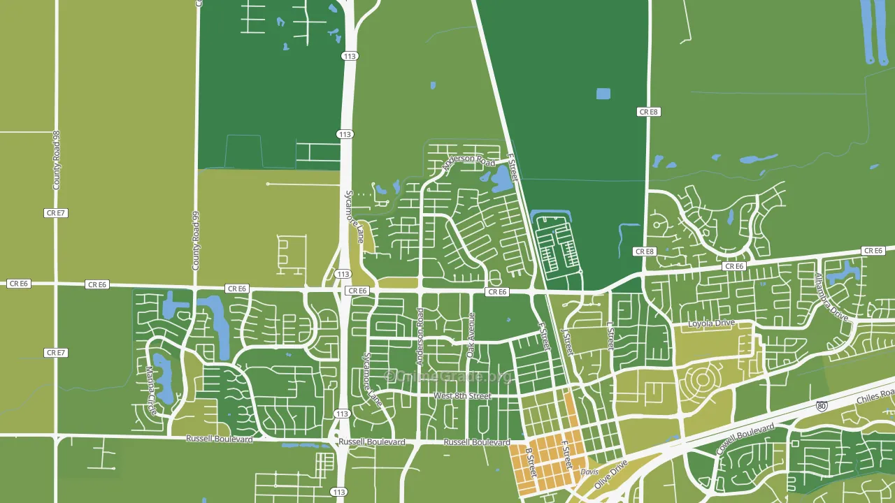 Covell Park, Davis, CA Map of Vehicle Theft Rates