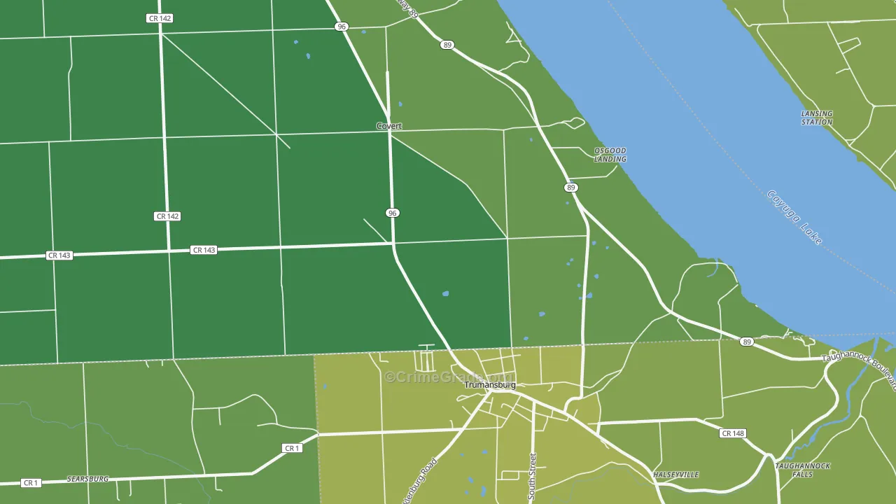Covert, NY Map of Vehicle Theft Rates