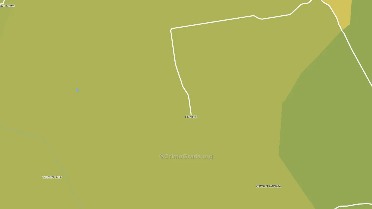 Cowlic, AZ Map of Vehicle Theft Rates