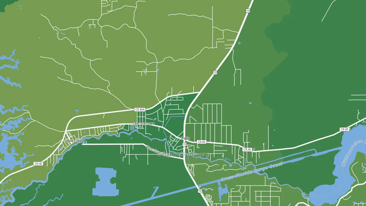 Crackertown, FL Map of Vehicle Theft Rates