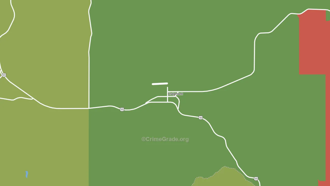 Craigmont, ID Map of Vehicle Theft Rates