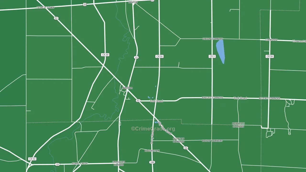 Craigs, NY Map of Vehicle Theft Rates