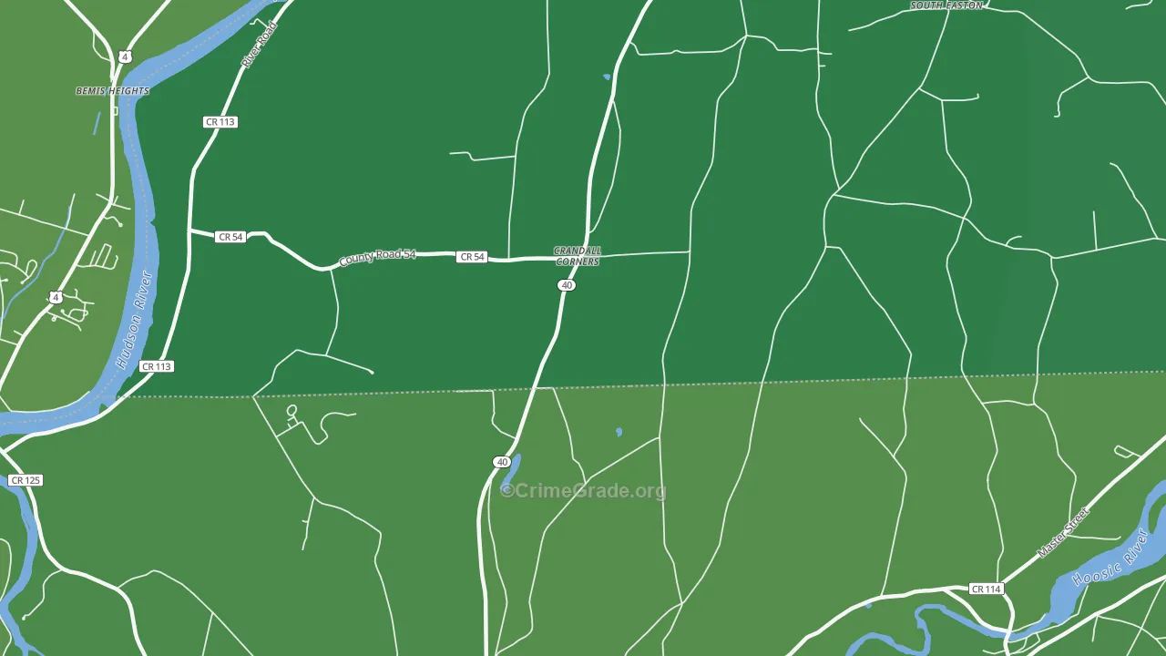 Crandall Corners, NY Map of Vehicle Theft Rates