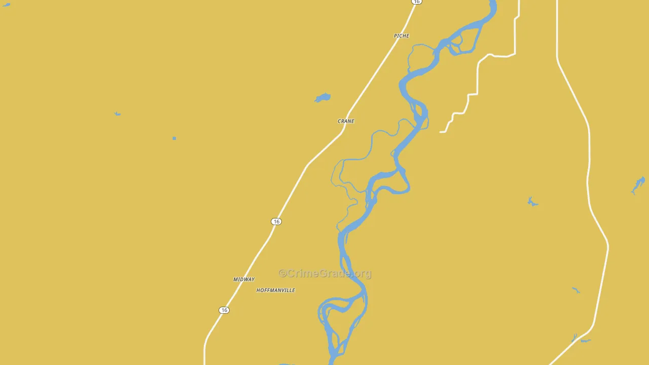 Crane, MT Map of Vehicle Theft Rates