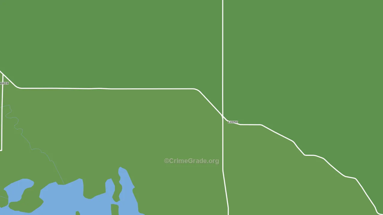 Crane, OR Map of Vehicle Theft Rates