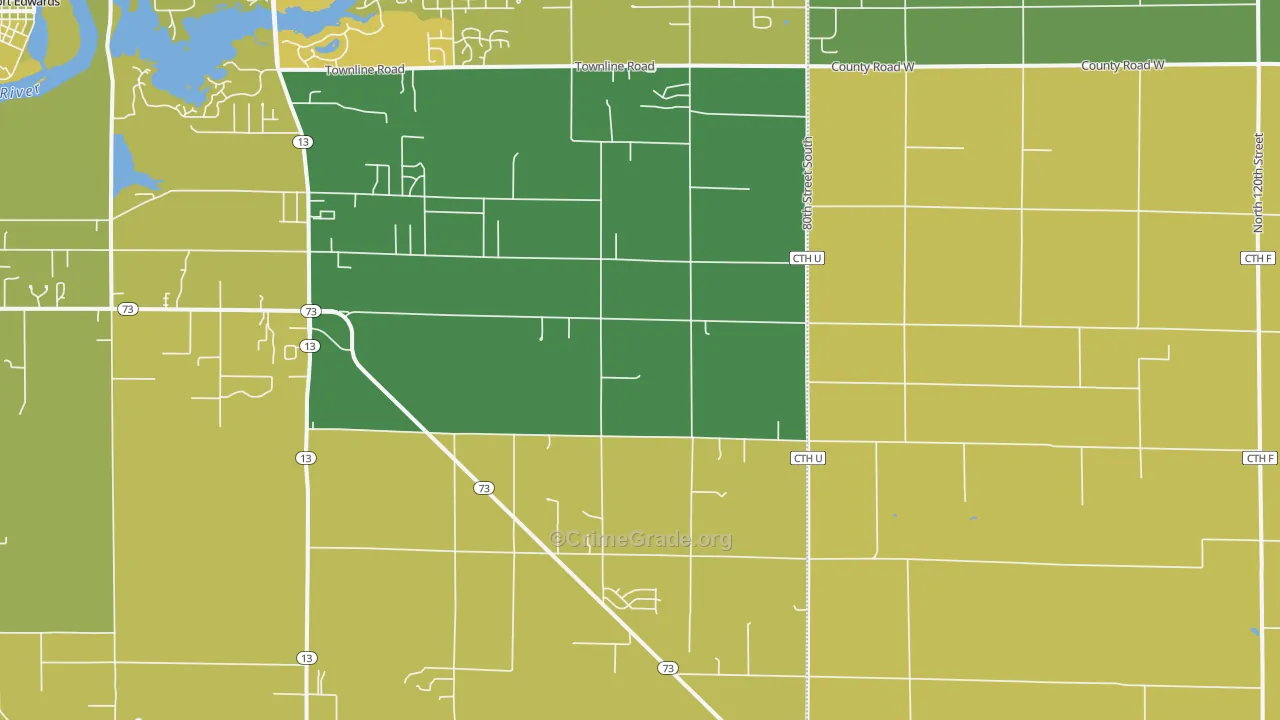 Cranmoor, WI Map of Vehicle Theft Rates